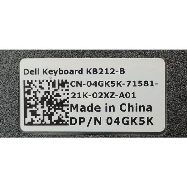Клавиатура 04GK5K, KB212-B, Dell, USB, Англо-Французская расскладка