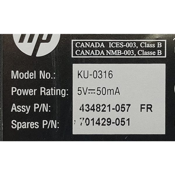 Клавиатура 434821-057|701429-051, KU-0316, HP, USB, Англо-Французская расскладка