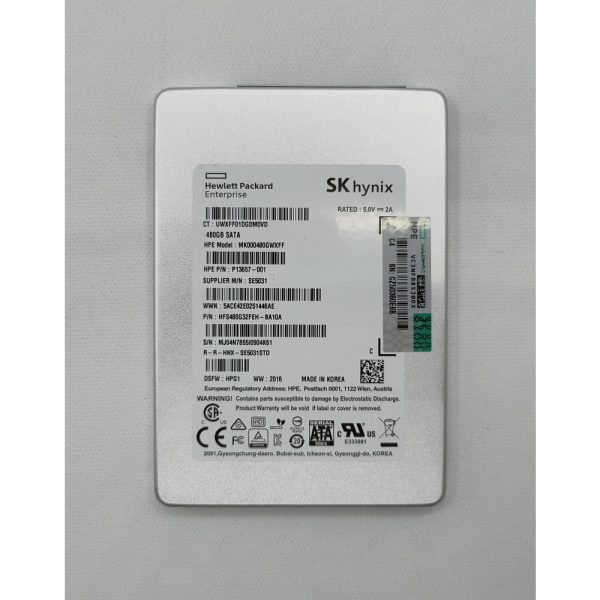 Жесткий диск MK000480GWXFF1, HPE, SK Hynix, SSD, 480GB, SATA, 2.5"