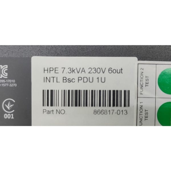 Распределитель питания 866817-013, P9Q43A, HPE, 1U, 6 x C19, 32A, 7.3kVA