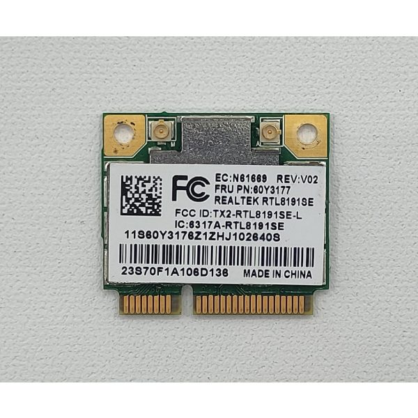 Wi-Fi модуль 60Y3177, TX2-RTL8191SE-L, Lenovo SL510, Mini-PCIe