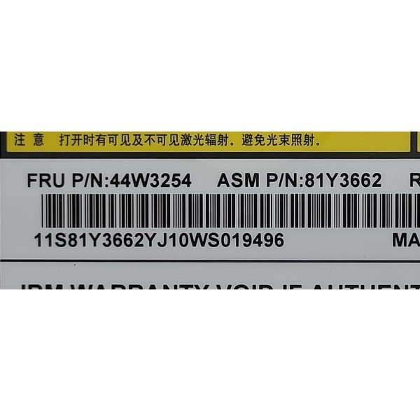 Привод DVD-RW 44W3254, 81Y3662, UJ8B0, Panasonic, IBM x3550 x3650, M2, M3, M4, 12.7мм, SATA