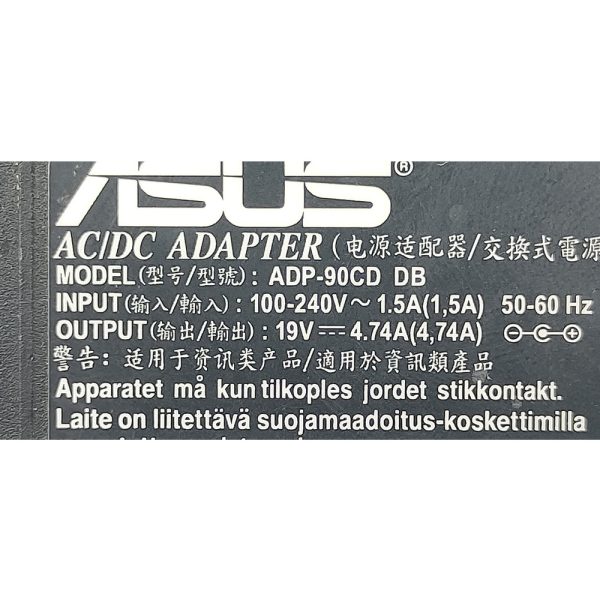 Адаптер питания ADP-90CD DB, Asus, 19V, 4.74A, 90W, 5.5мм-2.5мм, с кабелем питания