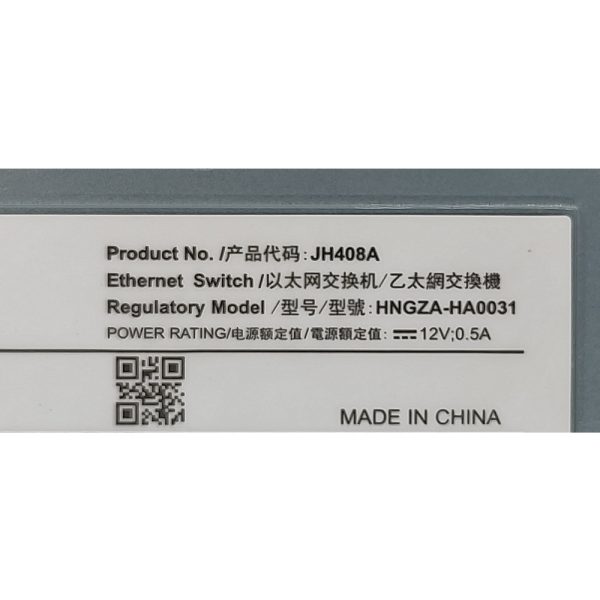 Коммутатор JH408A, HNGZA-HA0031, HPE 1405 8G v3, с блоком питания