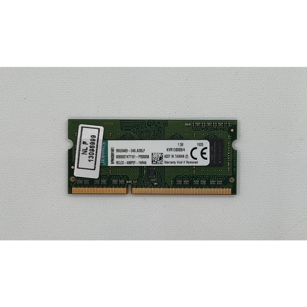Модуль памяти KVR13S9S8/4, Kingston DDR3, 4Gb, PC3-10600, SO-DIMM