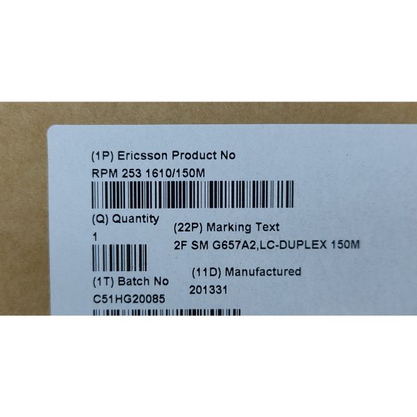 Оптический кабель RPM2531610/150M, 2F SM G657A2, LC-DUPLEX, ERICSSON, водонепроницаемый, 150М