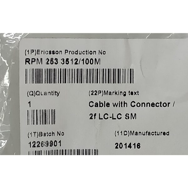 Оптический кабель RPM2533512/100M, 2F LC-LC SM, ERICSSON, водонепроницаемый, 100М