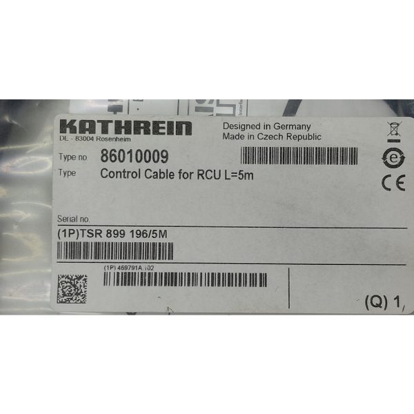 Соединительный кабель 86010009, 8pin(F)-8pin(M), KATHEREIN, 5000мм