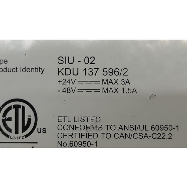 Коммутатор SIU-02, KDU 137 596/2, ERICSSON