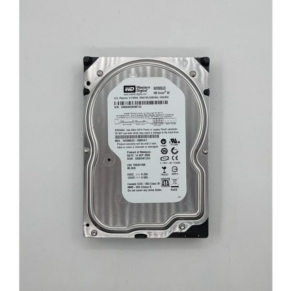 Жесткий диск WD800JD, WD800JD-55MUA1, WD, 80Гб, SAS, 3.5"