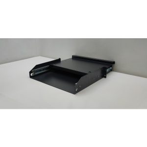 Полка TMKY-738-RAL9004, Hyperline, 19'' с креплением, 2U, глубиной 350 мм, цвет черный (RAL 9004)