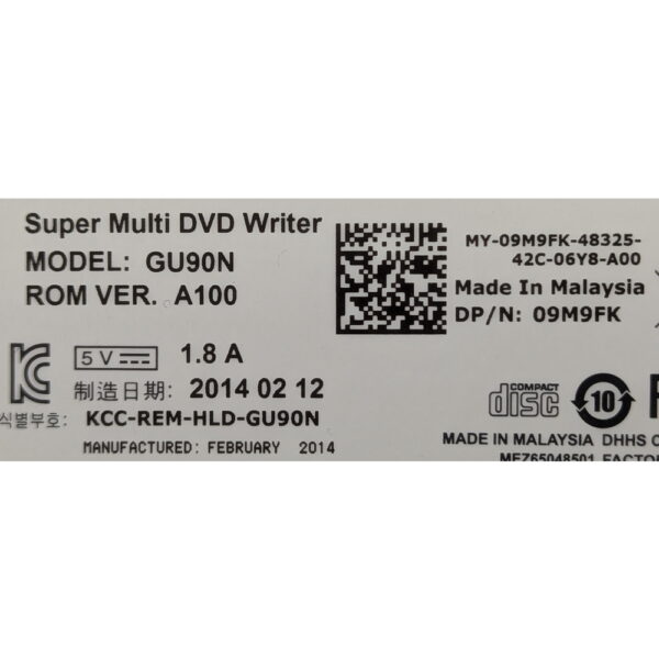 Привод DVD-RW 09m9fk, GU90N, Hitachi-LG, Dell Latitude E5440