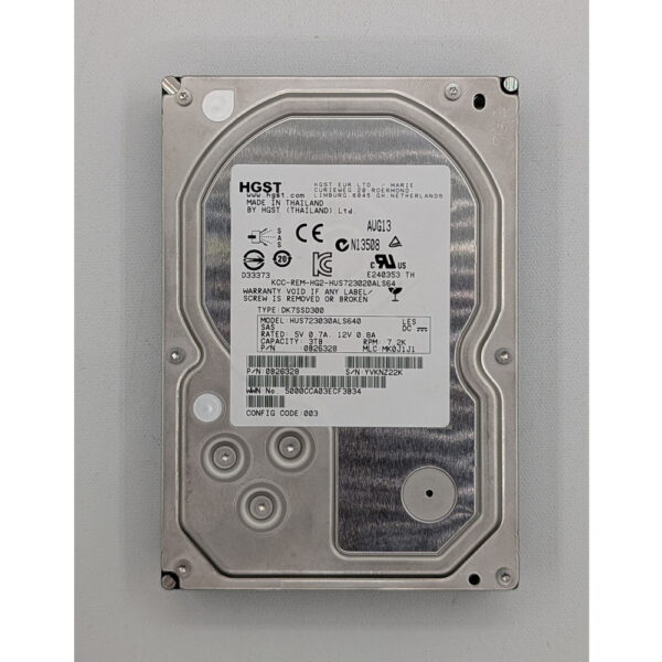 Жесткий диск HUS723030ALS640, HGST, 3 Тб, SAS