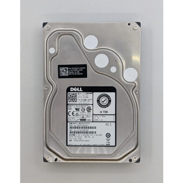 Жесткий диск MG04SCA40EN, 022GCD, 00F9W8, Dell, Toshiba, 4 Тб, SAS, 2.5