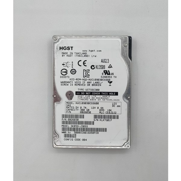 Жесткий диск HUC109030CSS600, 0B26030, DKR5D-J30SS, Hitachi, 300 Гб, SAS, 2.5