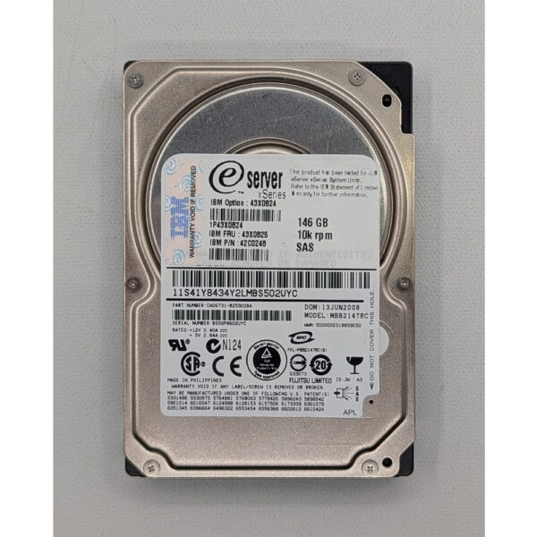 Жесткий диск MBB2147RC, 43X0824, 43X0825, 42C0248, Hitachi, IBM, 146 Гб, SAS, 2.5