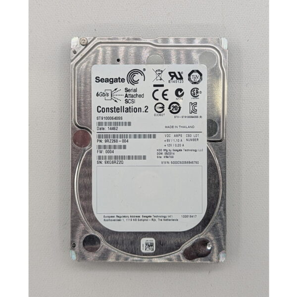 Жесткий диск ST91000640SS, Seagate, 1 Тб, SAS, 2.5