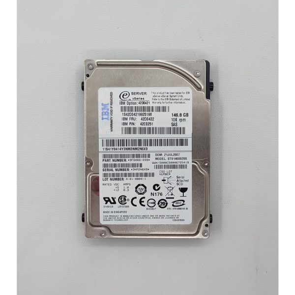 Жесткий диск ST9146802SS, 42D0421, 42D0422, 42C0251, IBM, Seagate, SAS, 146 Гб, 2.5