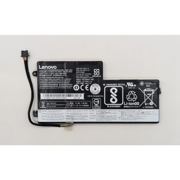 Аккумулятор 45N1113, 45N1112, Lenovo ThinkPad X230S, T440s, 11.1V, 2060mAh, СОСТОЯНИЕ НЕ ИЗВЕСТНО, ПРОДАЕТСЯ КАК ЗАГЛУШКА!
