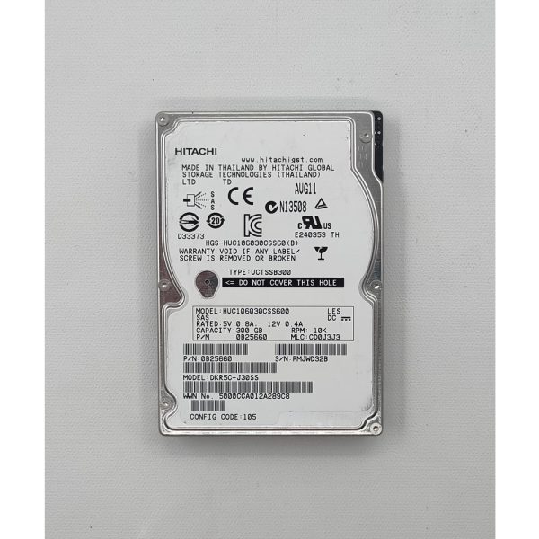 Жесткий диск huc106030css600, 0b25660, dkr5c-j30ss, Hitachi, SAS, 300 Гб, 2.5