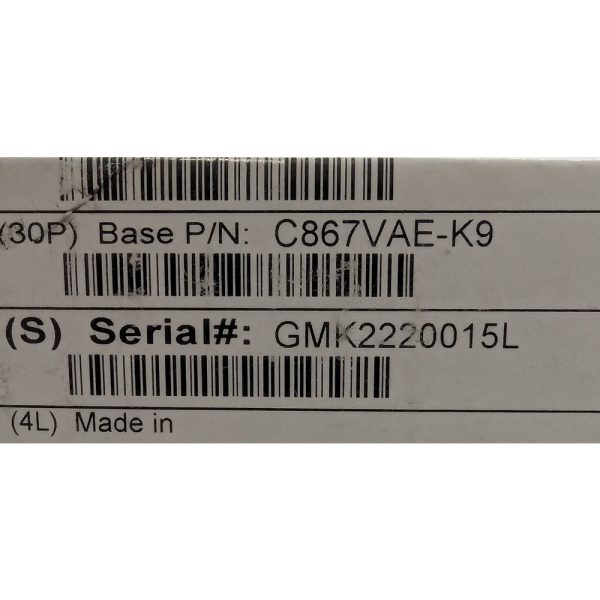 Коммутатор Cisco C867VAE-K9