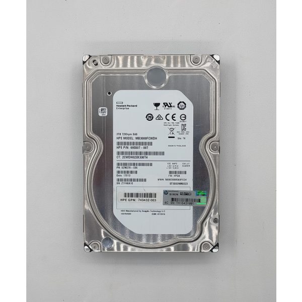 Жесткий диск 743432-003, ST3000NM0023, 695507-007, mb3000fcwdh, Seagate, HP, 3 Тб, SAS, 3.5