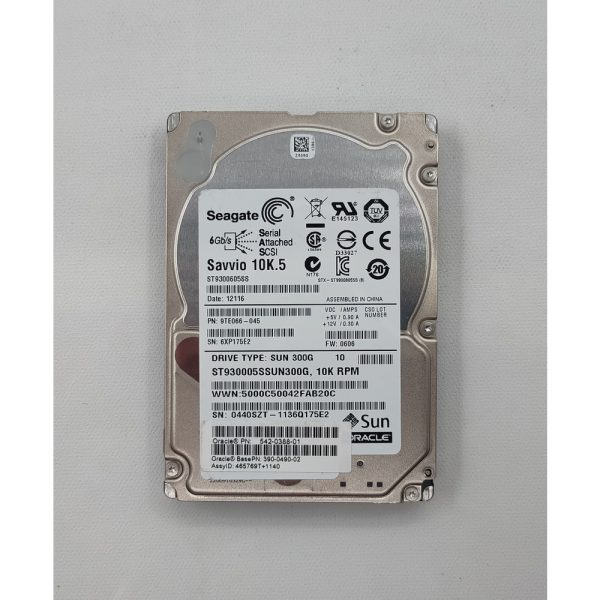 Жесткий диск 542-0388-01, 390-0490-02, ST9300605SS, ST930005SSUN300G, Sun, Seagate, 300 Гб, SAS, 2.5