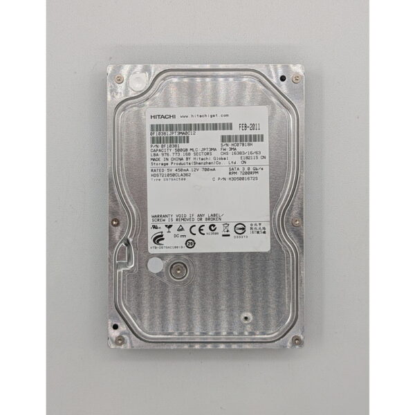 Жесткий диск HDS721050CLA362, Hitachi, 500 Гб, SATA, 3.5