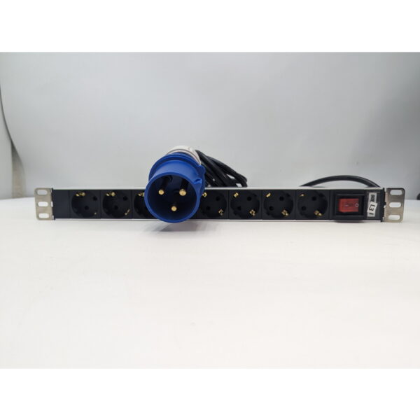 Блок розеток SHT19-8SH-S-2.5IEC, Hyperline, 8 розеток Schuko, 1U