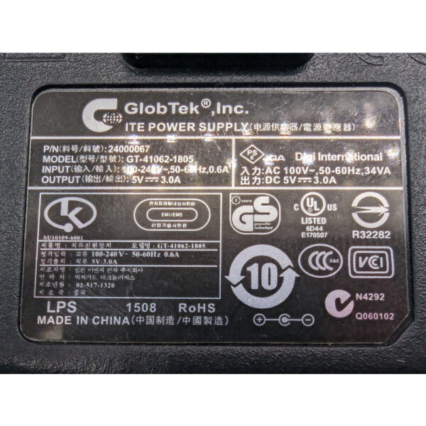 Адаптер питания GT-41062-1805, 24000067, DiGi, 5V, 3A