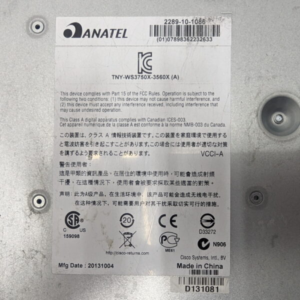 Коммутатор WS-C3750X-24T-E, Cisco