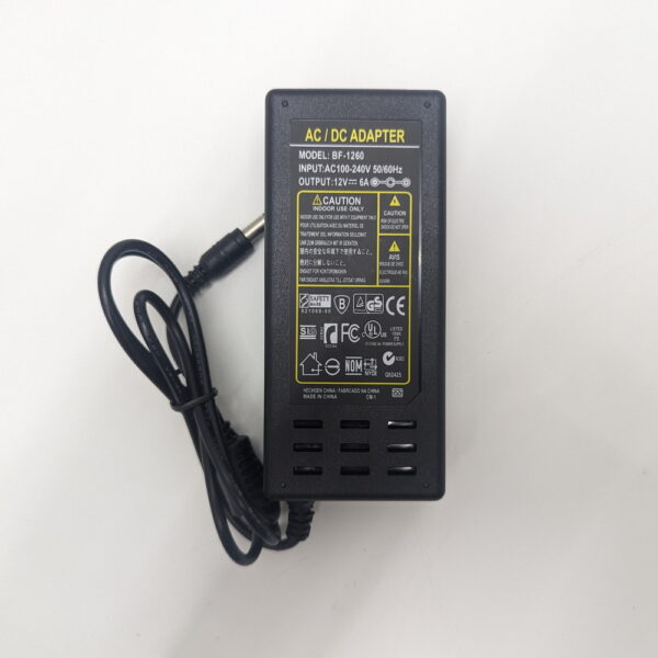 Адаптер питания BF-1260, LCD, 12V, 6A, 72W, 5.5 x 2.5 mm