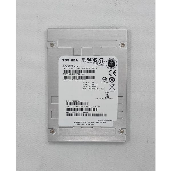 SSD диск PX02SMF040, SDFCP92HCA01, SFB5A-M400SS, Toshiba, 400 Гб, SAS, 2.5