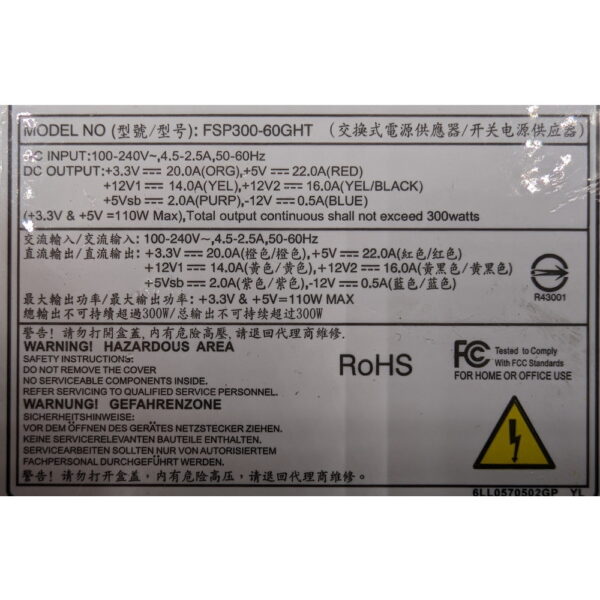 Блок Питания 9pa300bd01, fsp300-60ght, FSP, 300 Вт