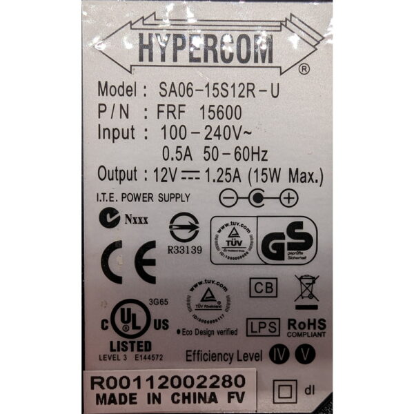 Адаптер питания sa06-15s12r-u, Hypercom, 12V, 1250mA