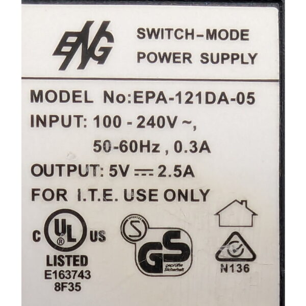 Адаптер питания epa-121da-05, ENG Electric, 5V, 2000mA