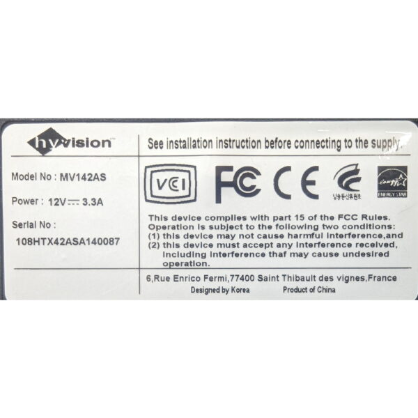 Монитор mv142as, HyVision, 14.1", 1440 x 900, имеются следы эксплуатации