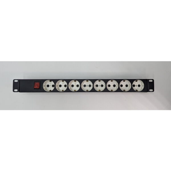 Блок розеток БР16-008, ЦМО, 8 розеток Schuko, 1U