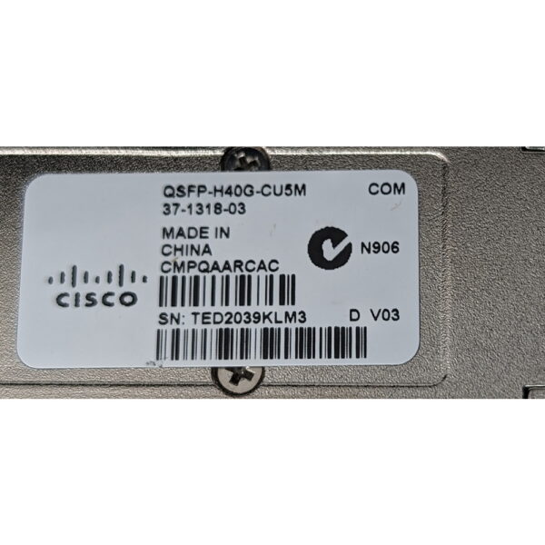 Кабель QSFP-H40G-CU5M, Cisco, 40 Gb