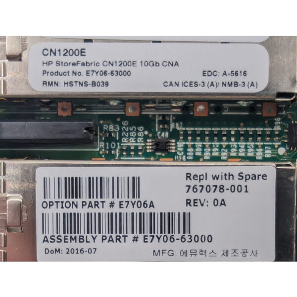 Контроллер Fibre Channel E7Y06A, E7Y06-63000, 767078-001, HP, 2 x 10 Гбит/сек, PCIe