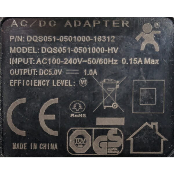 Адаптер питания DQS051-0501000-HV, DQS051-0501000-16312, USR IOT, 5V, 1000mA