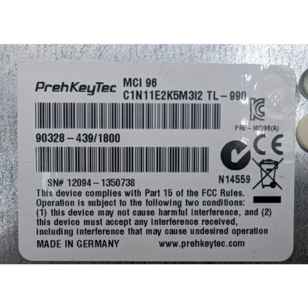 Pos клавиатура MCI96, PrehKeyTec