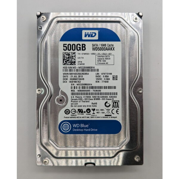 Жесткий диск 01WR32, WD5000AAKX, WD, 500 Гб, SATA, 3.5