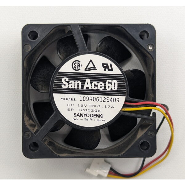 Вентилятор 109R0612S409, Sanyo, 12V 0.17A, 60x60x25 mm