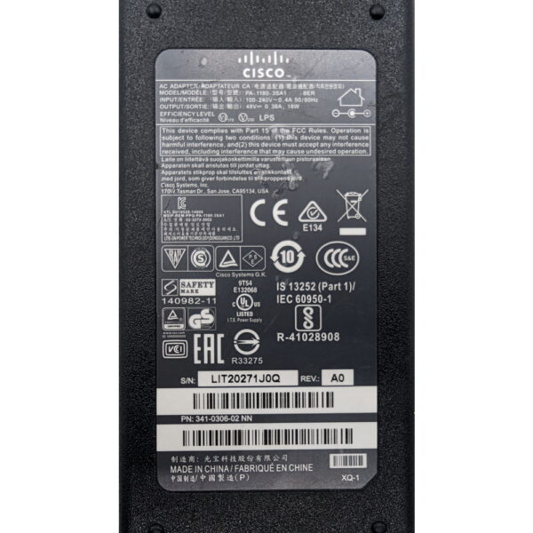Адаптер питания 341-0306-02, pa-1180-3sa1, Cisco