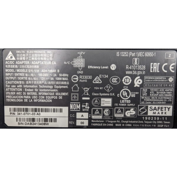 Адаптер питания 341-0701-03, adh-108ar, Cisco