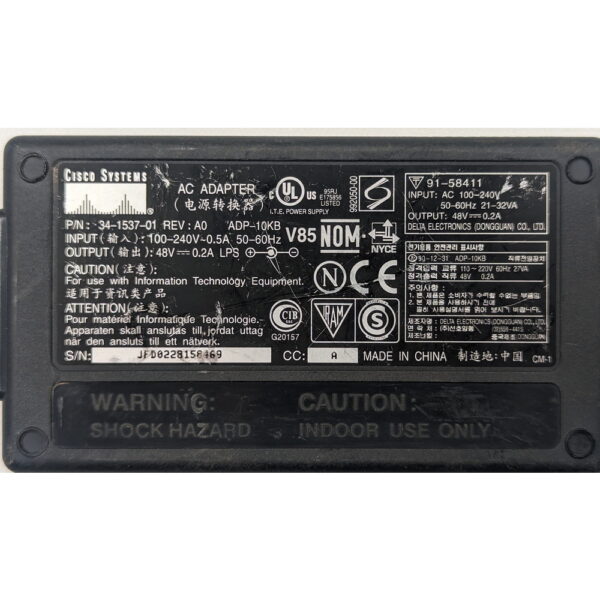 Адаптер питания 341-1537-01, adp-10kb, Cisco