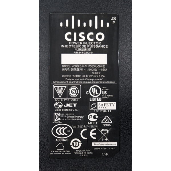 Адаптер питания poe30u-560, Cisco