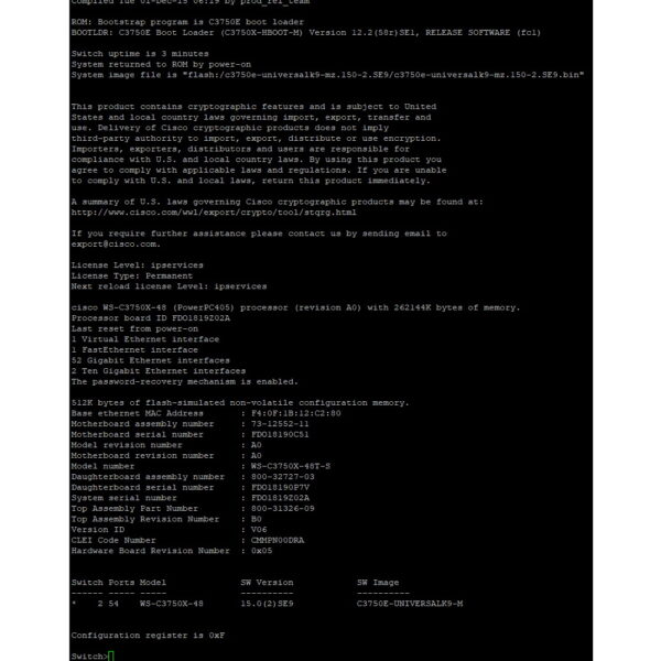 Коммутатор Cisco Catalyst WS-C3750X-48T-S