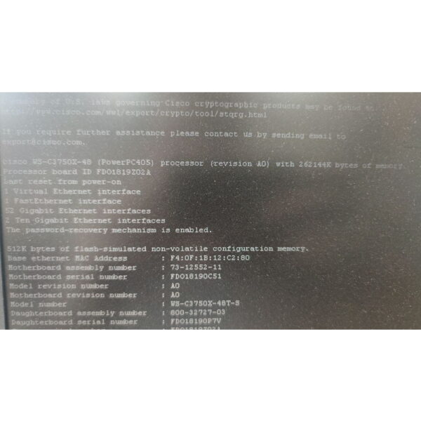 Коммутатор Cisco Catalyst WS-C3750X-48T-S